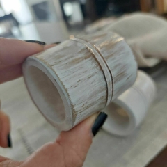 Kit Porta guardanapo em bambú natural patinado (2 peças) - comprar online