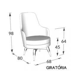 Poltrona Fixa ou Giratória Allen - CarmelaBlend ® | Online e Descomplicado