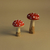 2 Cogumelos de Madeira Coloridos