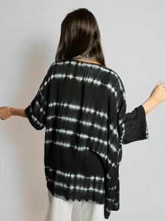 KIMONO SOUTH TO SOUTH FEMININO TIE DYE PRETO na internet