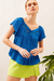 Blusa Yoryu Com Peplum Azul