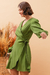 Vestido acetinado Verde - comprar online
