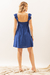 Vestido Curto Com Babado Azul - comprar online