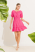 Vestido Curto De Tricoline Pink - comprar online