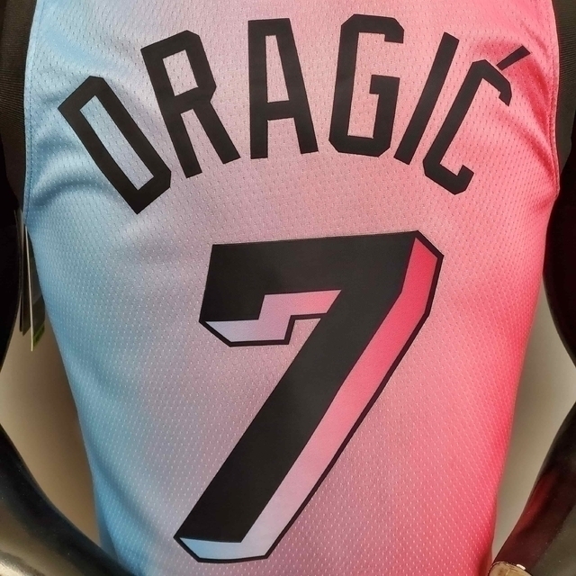 Camiseta Regata Miami Heat Rosa e Azul Nike Masculina