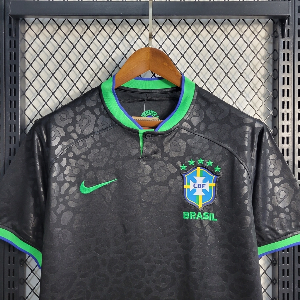 Camisa Seleção Brasileira Concept 2022 Torcedor Nike Masculina - Preta