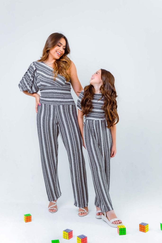 Macacao jeans mae e filha sale