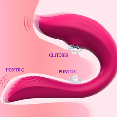 Imagem do Vibrador de Casal com Sugador de Clitóris e Controle Por Aplicativo