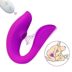 Vibrador de Casal com Sugador de Clitóris e Controle Por Aplicativo - comprar online