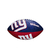 Bola de Futebol Americano NFL New York Giants Team Logo Jr Wilson