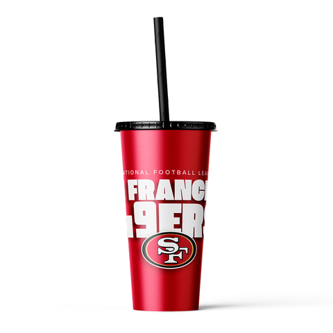 Copo Com Canudo NFL San Francisco 49ers Sport America
