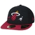 Boné 59FIFTY Low Profile NBA Miami Heat x Staple Aba Pré Curvada Fitted