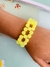 Pulseira Tornozeleira de miçangas amarelas tendência verão