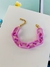 Pulseiras de Acrílico colorido Rosa Barbie elos G corrente - loja online