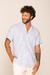 Camisa Linho Listra Fina - Blu-x