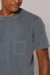 Camiseta Petróleo Lisa com Bolso - comprar online