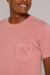 Camiseta Lisa com Bolso - Rosa