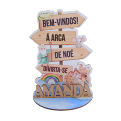 12 Peças Centros Mesa Placa Arca de Noé Personalizado Lembranças Festa