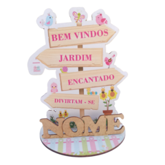 12 Centros Mesa Placa jardim personalizado Lembranças Festa - LOPES MDF