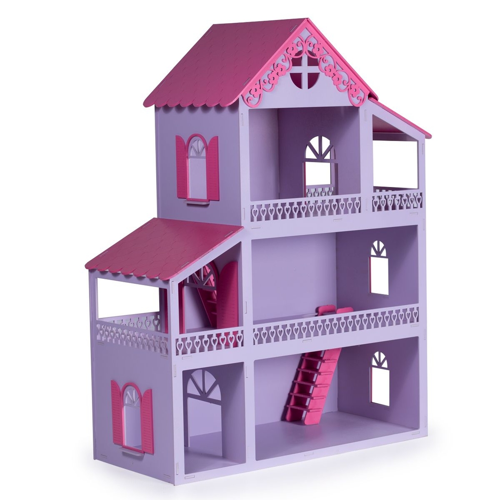 Casa Casinha Grande 80 Cm P/ Boneca Com Móveis