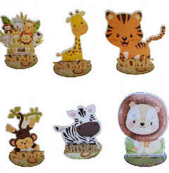 12 Display Centros de Mesa Safari diversos Personalizado Lembranças Festa - comprar online