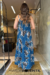 Vestido Longuete Decote Quadrado com Alças Reguláveis na internet