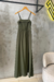 Vestido Longuete Feminino com Alças Reguláveis Decote Quadrado com Lastex nas Costas - loja online