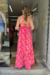 Vestido Feminino Longo Bordado com Alças com Amarração Cruzada Atrás - comprar online