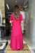 Vestido Longuete com Decote Redondo Mangas Curtas e Babado na Barra - comprar online