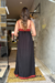 Vestido Feminino Longo com Alças Reguláveis Decote V - comprar online