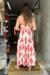 Vestido Feminino Longuete Acinturado com Alças Reguláveis Decote Quadrado com Amarração no Busto - comprar online