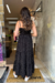 Vestido Feminino Longuete com Decote Quadrado com Alças Reguláveis e Lastex nas Costas na internet