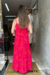 Vestido Longuete Decote Quadrado com Alças Reguláveis - loja online