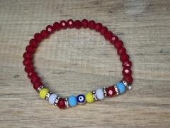 PULSERA ROJA OJO DORADO IMPORT