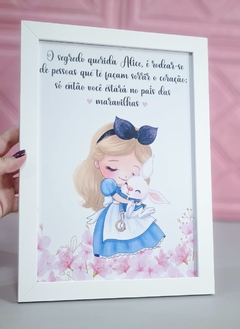 QUADRO FRASE (ALICE NO PAIS DAS MARAVILHAS)