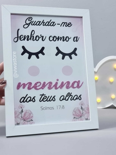 QUADRO VERSÍCULO (MENINA DOS OLHOS DE DEUS)