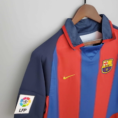 Camisa Barcelona Retrô 2003/2004 Azul e Grená - Nike - Jota's Imports