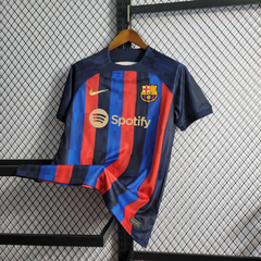 Camisa Barcelona Home 22/23 Torcedor Nike Masculina - Azul Marinho, Azul Royal e Vermelho - Jota's Imports