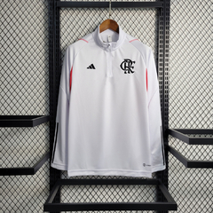 Camisa Flamengo Manga Longa 23/24 Torcedor Adidas Masculina - Branco