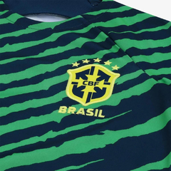 Camisa Seleção Brasileira Pré-Jogo 2022 Torcedor Nike Masculina - Azul e Verde - comprar online