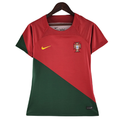 Camisa Seleção de Portugal Home 22/23 Torcedor Nike Feminina - Vermelho e Verde - Jota's Imports