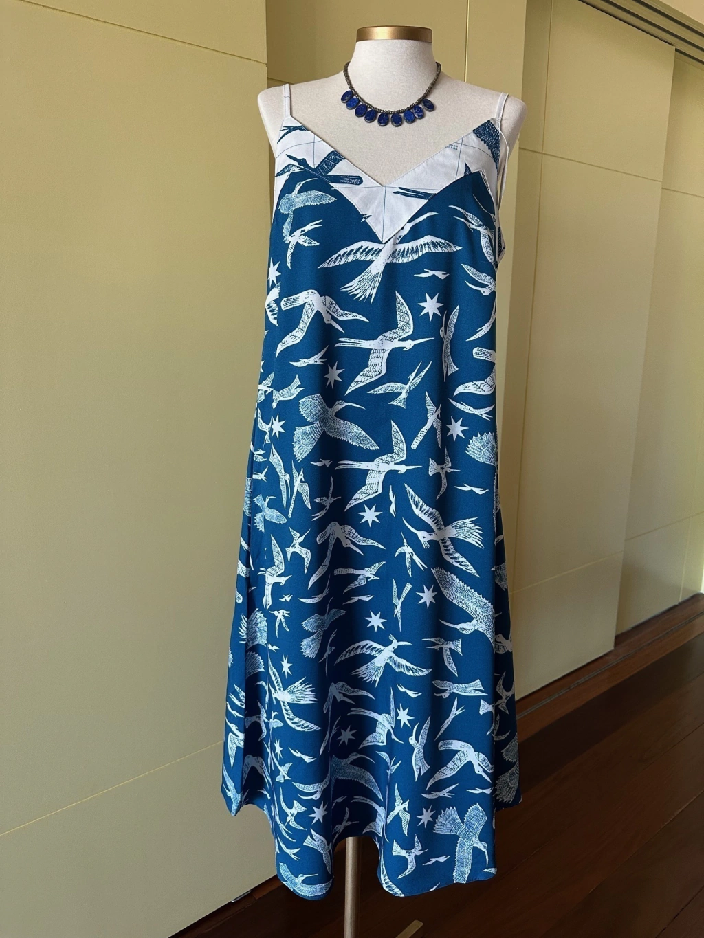 Vestido de Alças Revoada Azul