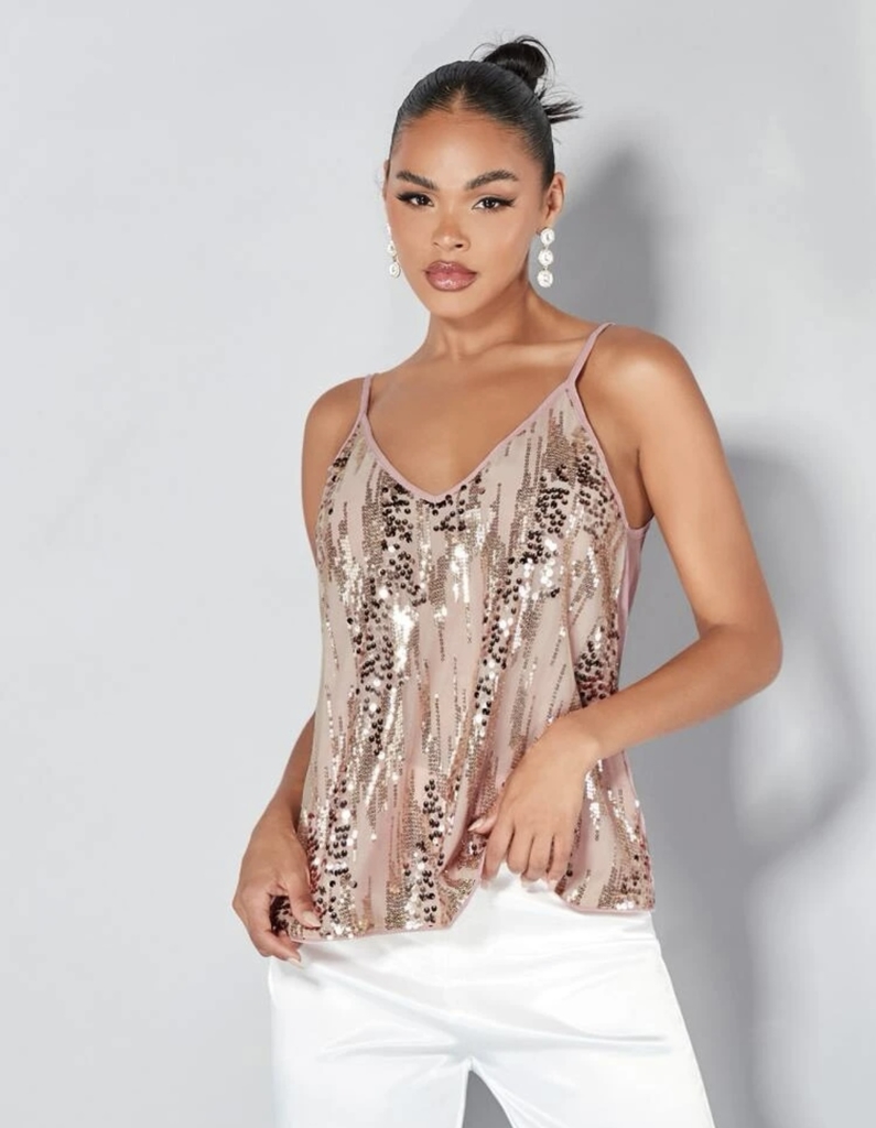 Blusa de lentejuelas de colores hotsell