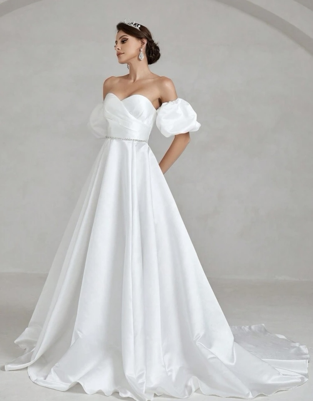 vestido de novia saten premium Glow Fits importados