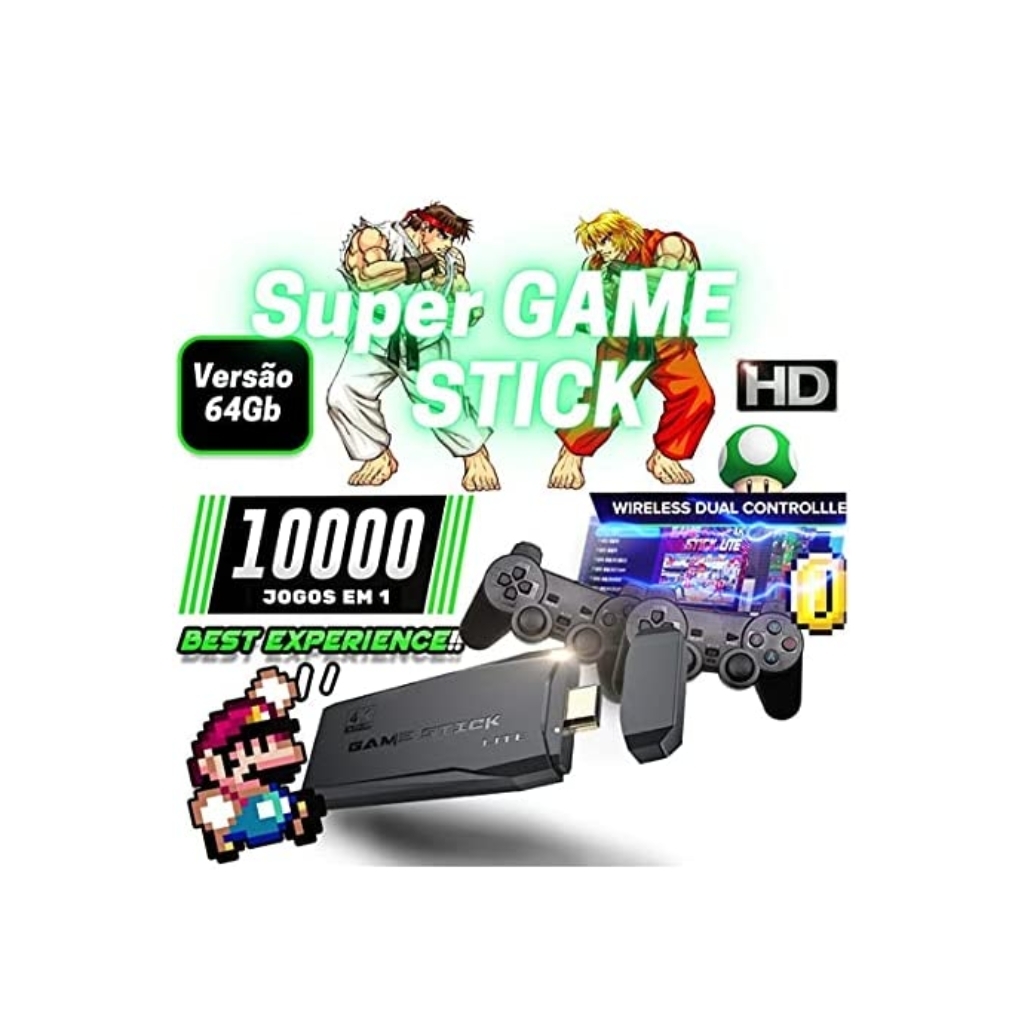 Vídeo Game Retro Stick Lite 4k 10000 jogos