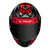 Capacete LS2 Brilhoso Cinza e Vermelho Rapid FF353 Khan Viseira Cristal - Moto Show Peças