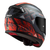 Capacete LS2 Fosco Preto e Vermelho Rapid FF353 Xtreet Viseira Cristal - Moto Show Peças