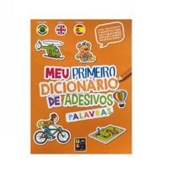 MEU DICIONARIO DE ADESIVOS TRILINGUE - PALAVRAS - INGLES/ESPANHOL/PORTUGUES - PE DA LETRA (L) - 270266