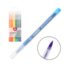 CANETA MARCA TEXTO ILUMINADORA NEON MARKER BRUSH COM 6 PECAS - YINS (AC) - 001493 - comprar online