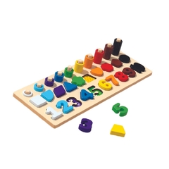 TABULEIRO MONTESSORI 3X1 MDF - TOY MIX - 000403